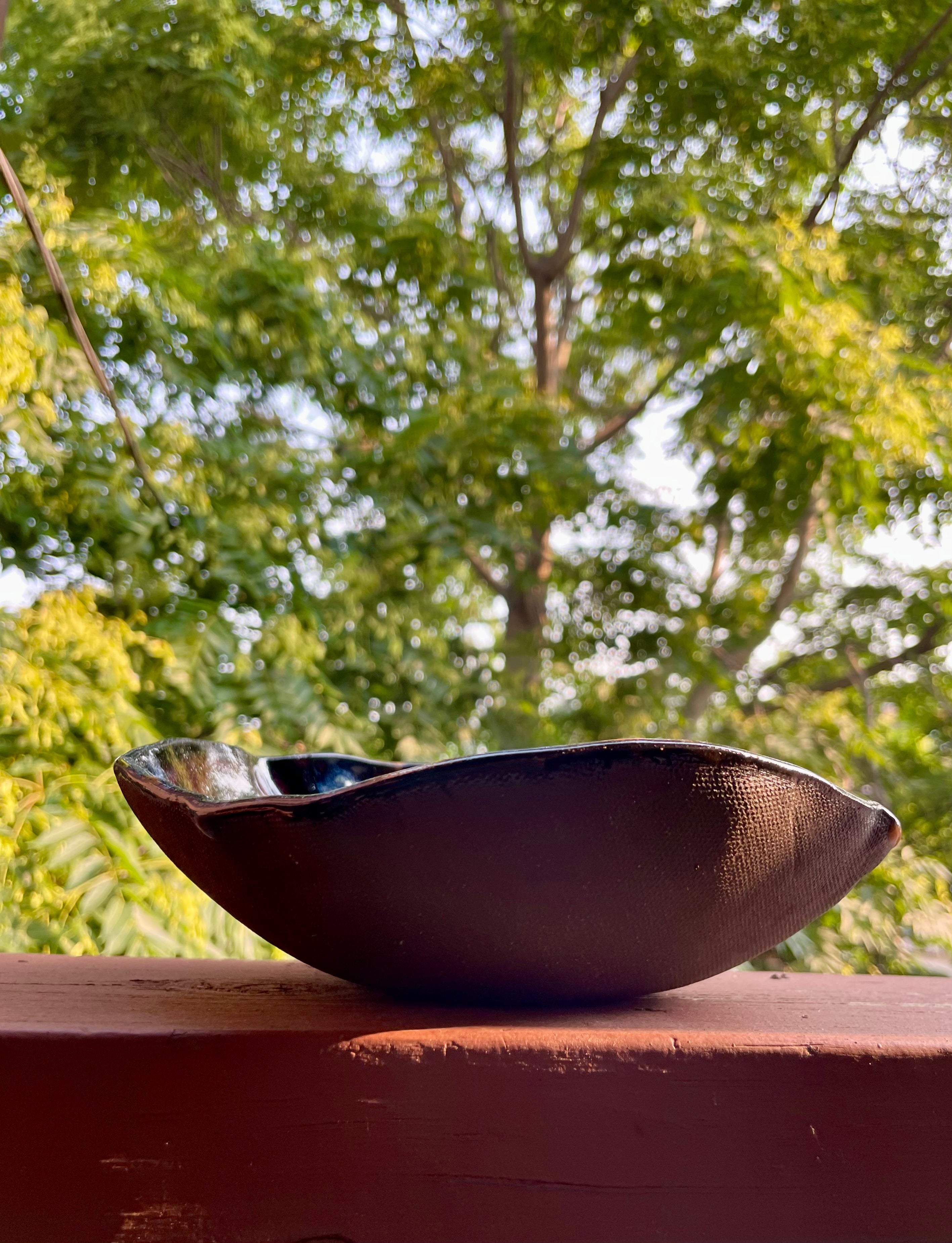 Made to Order:: Obsidian Drip Natural Edge Bowl