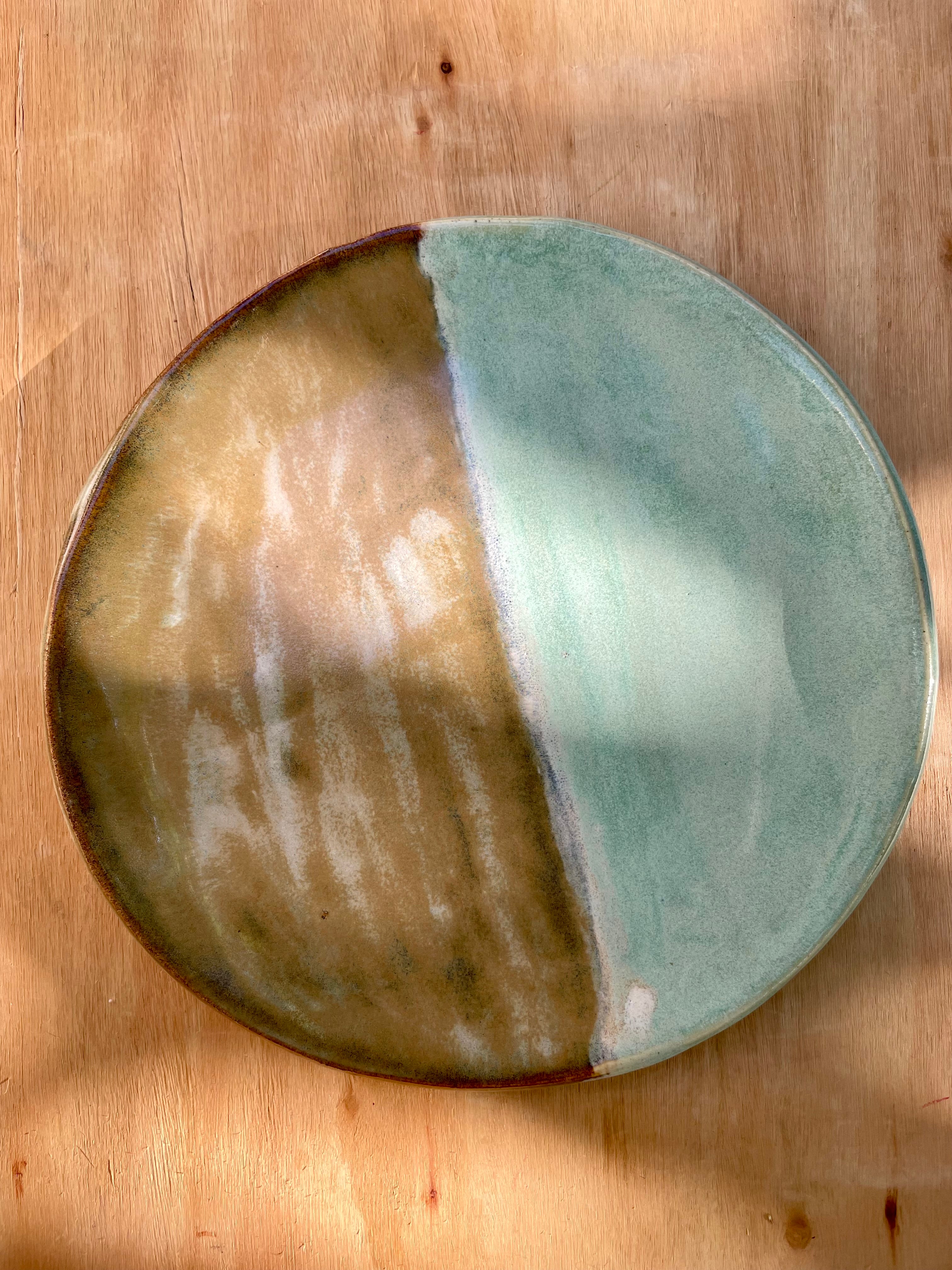 Textured Turquoise Plate
