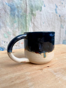Made to Order:: White Clay Obsidian Drip Mugs
