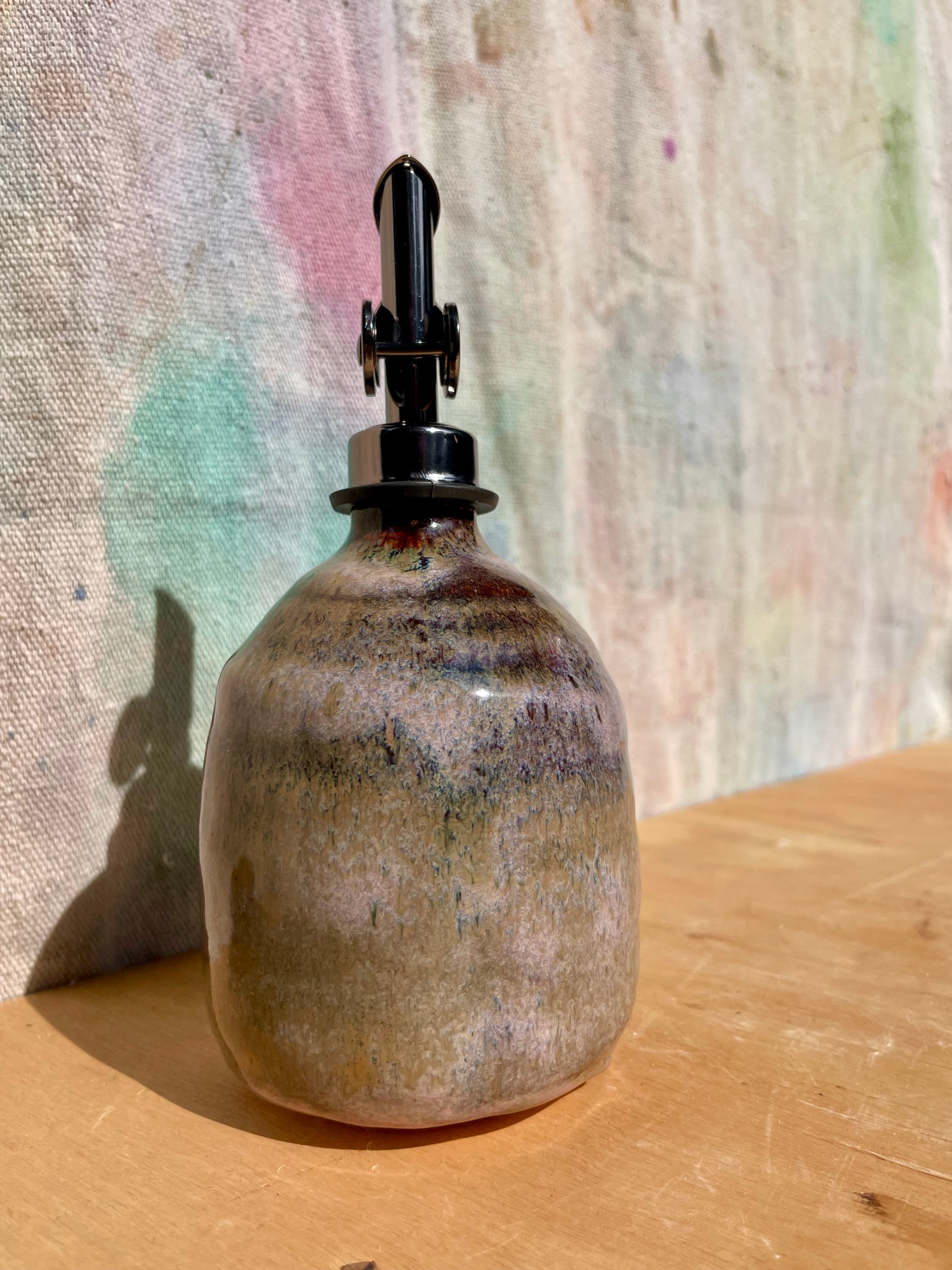 Iron Luster Pink Bud Vase + Oil Cruets