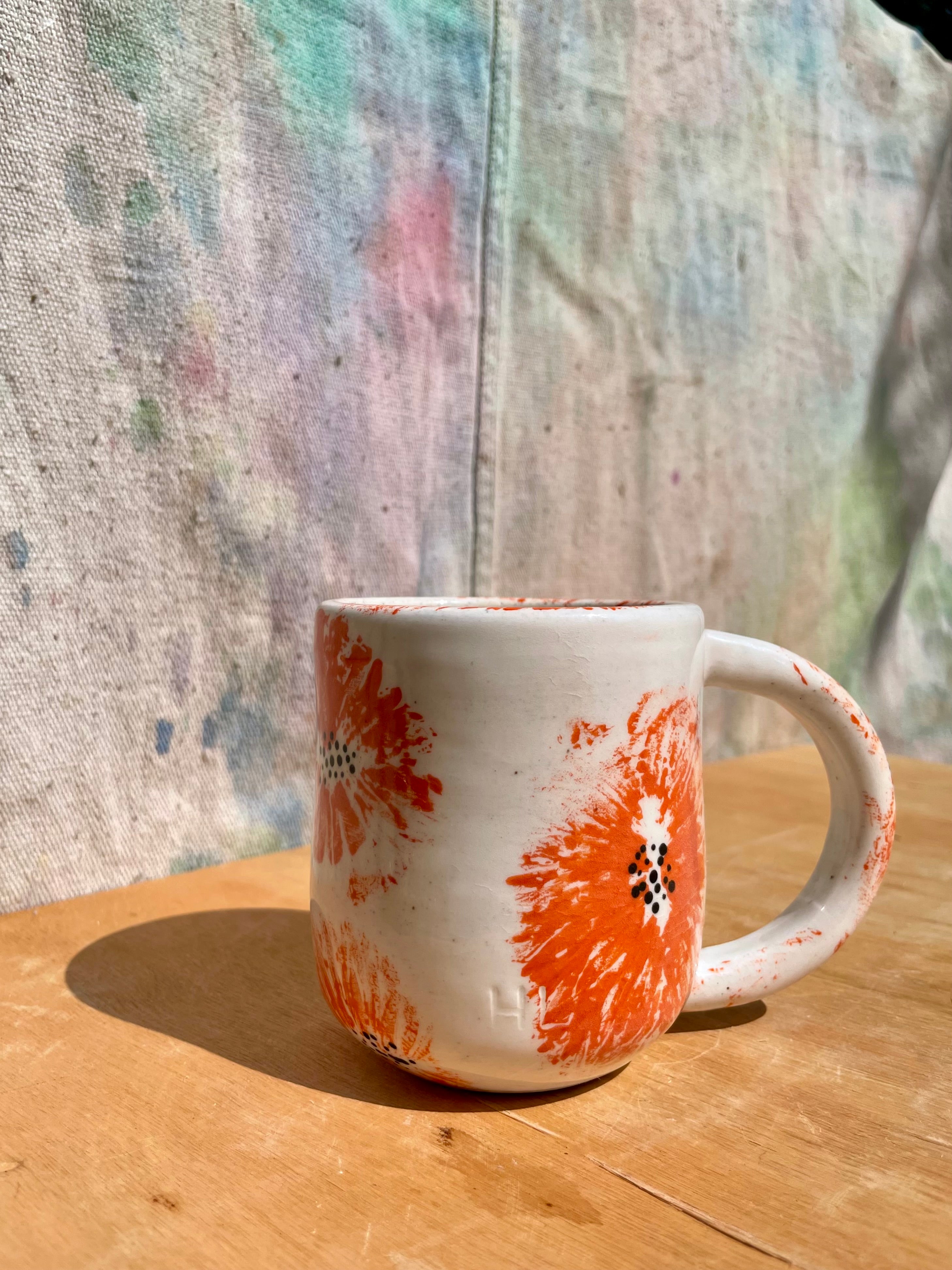 Made to Order:: Painted Poppy Mugs