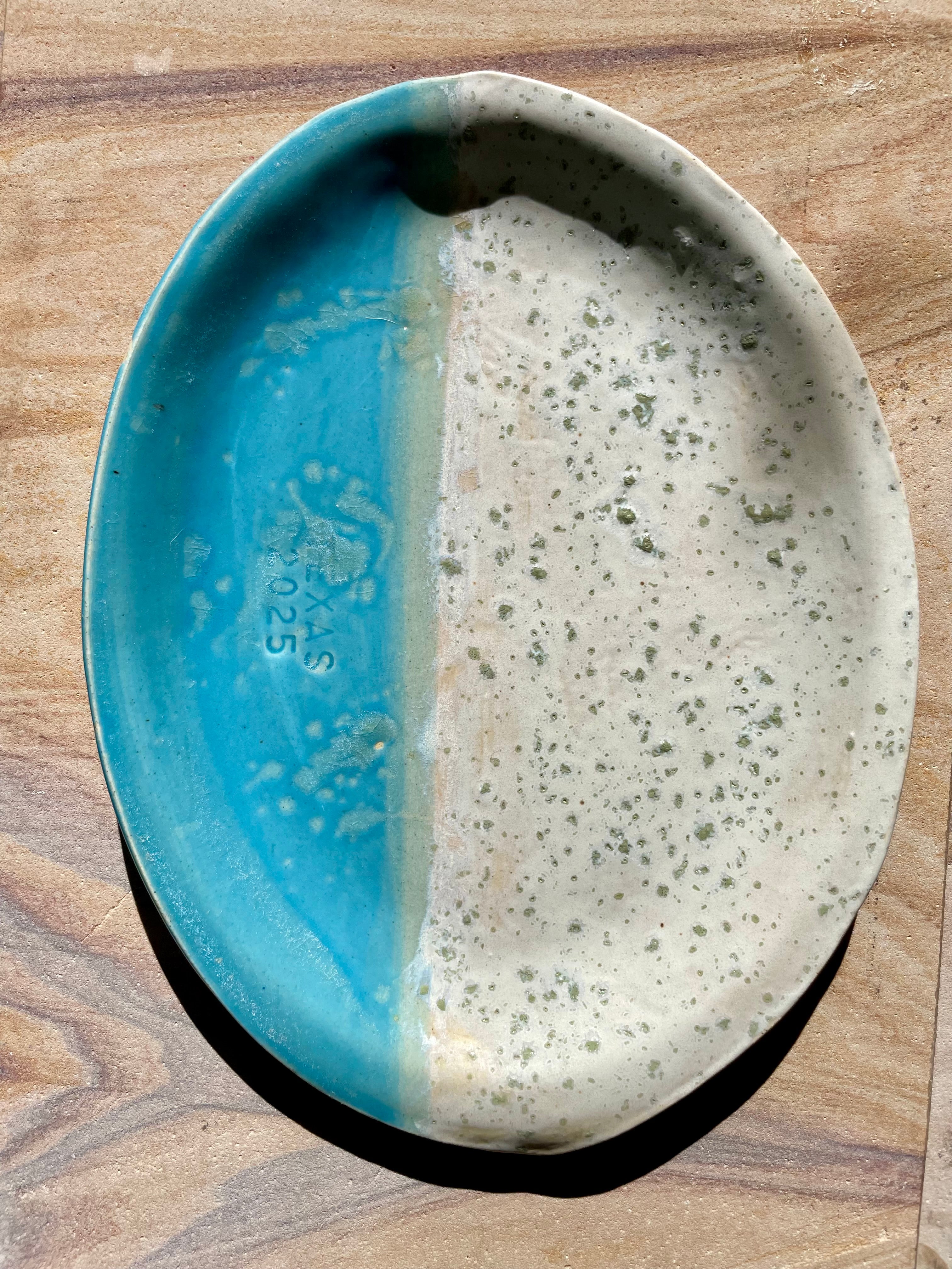 Texas 2025 Turquoise Half Dipped Platter