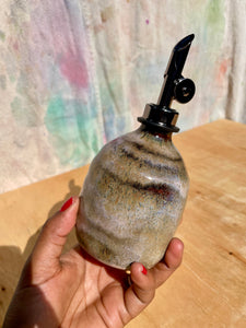 Iron Luster Pink Bud Vase + Oil Cruets