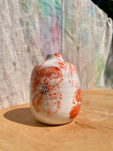 Made to Order:: Painted Poppy Bud Vase + Oil Cruet