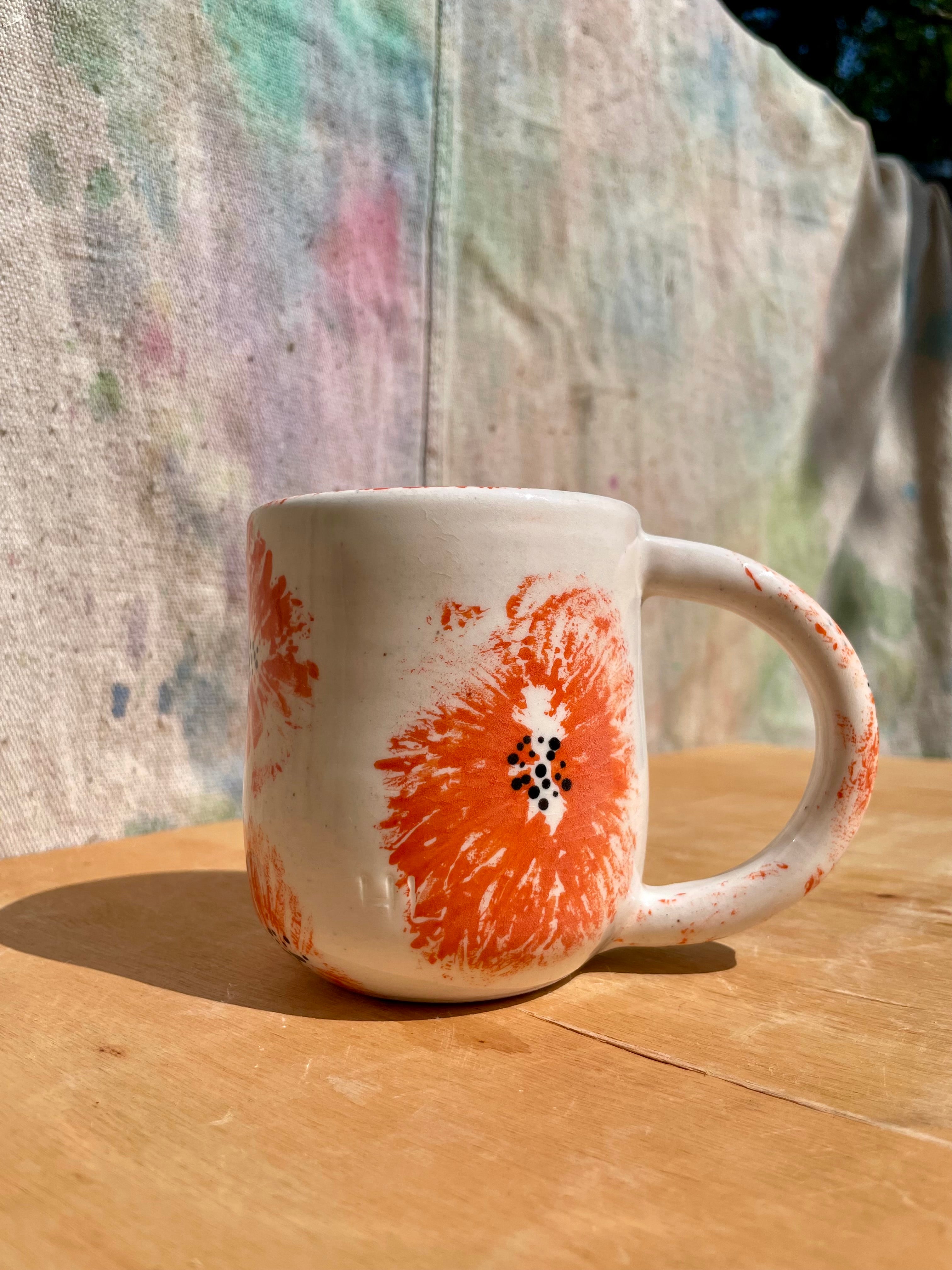 Made to Order:: Painted Poppy Mugs