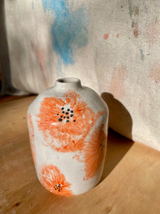 Painted Poppy Bud Vase + Oil Cruet