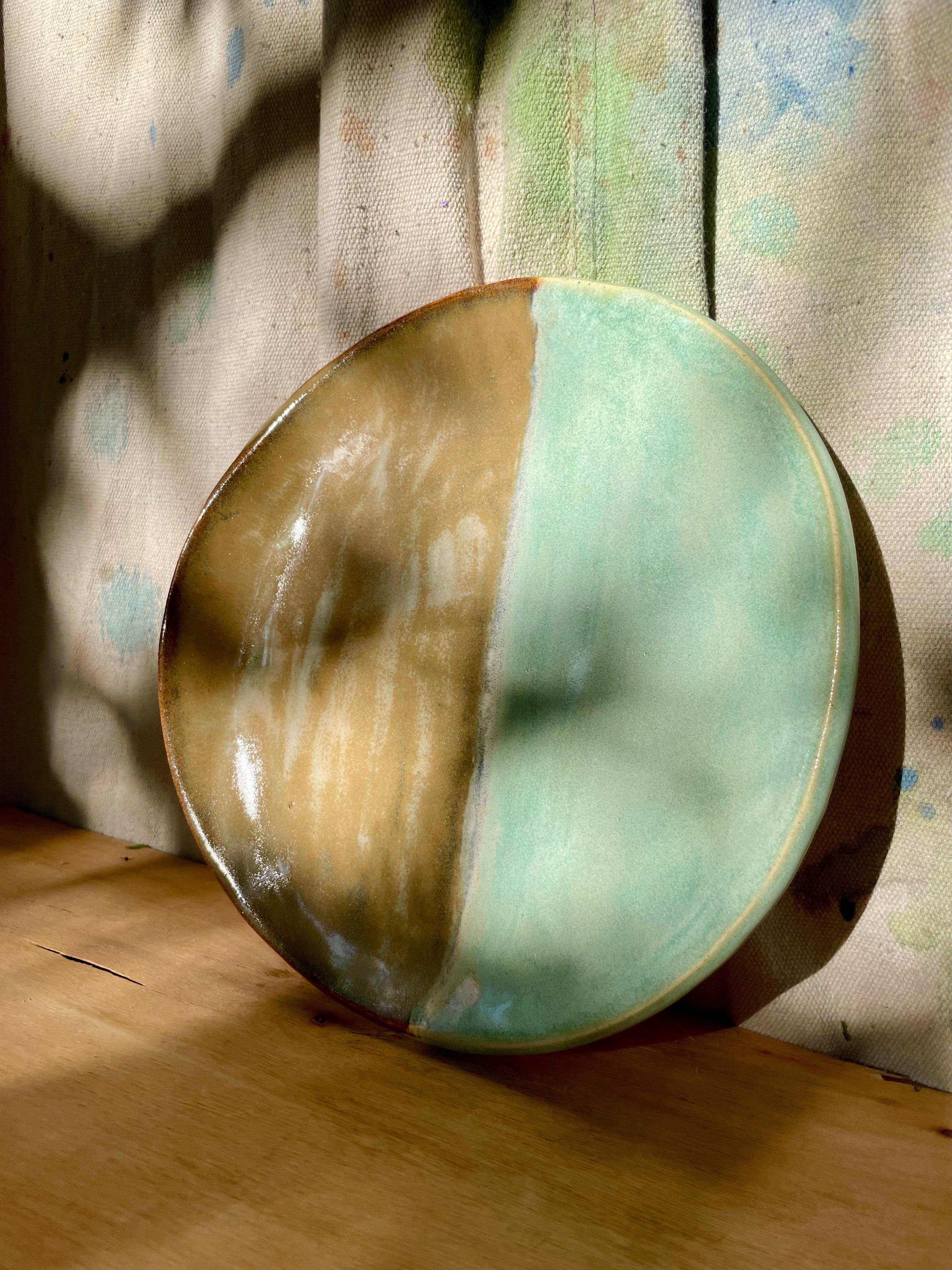 Textured Turquoise Plate