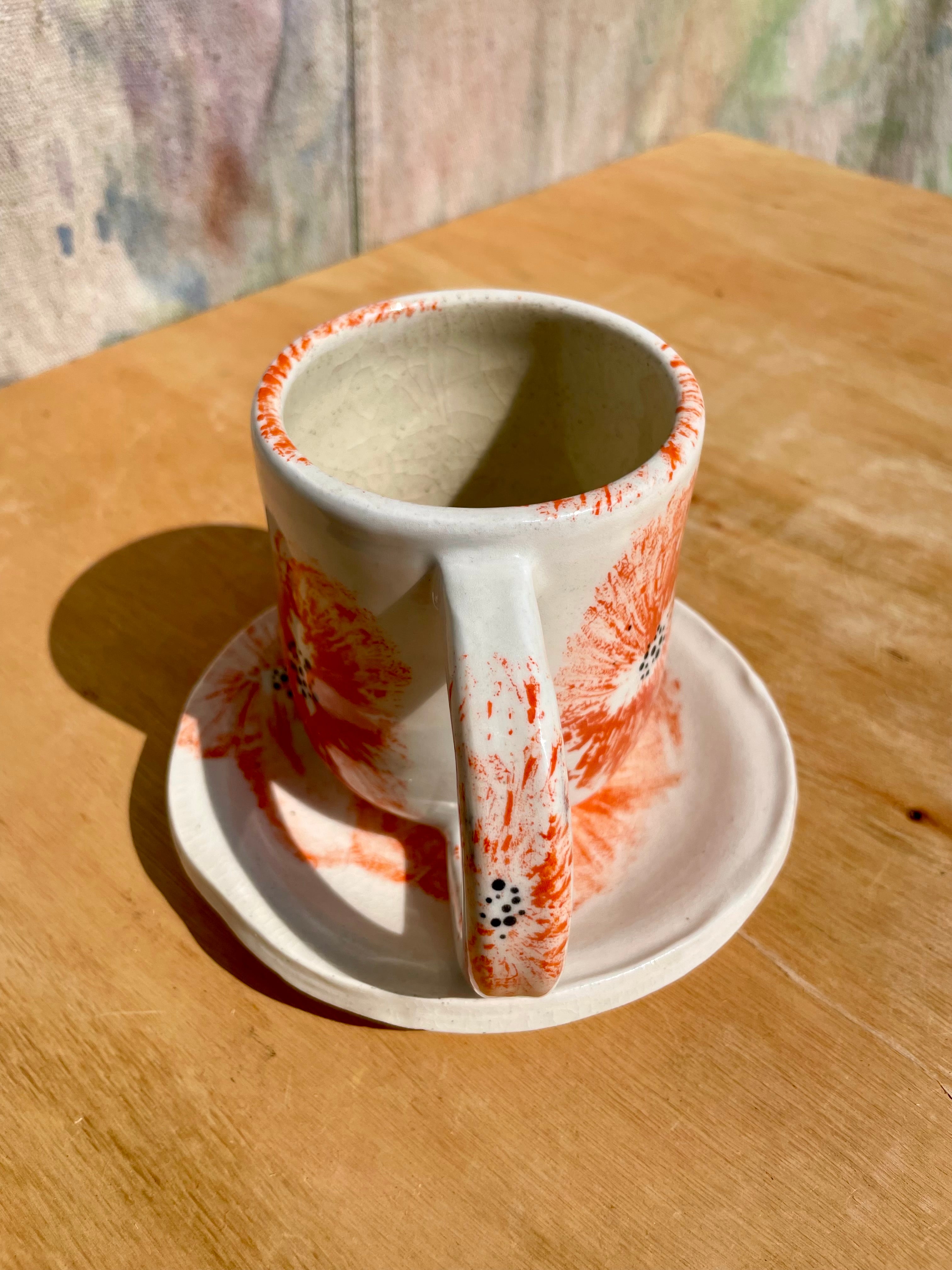 Made to Order:: Painted Poppy Mugs