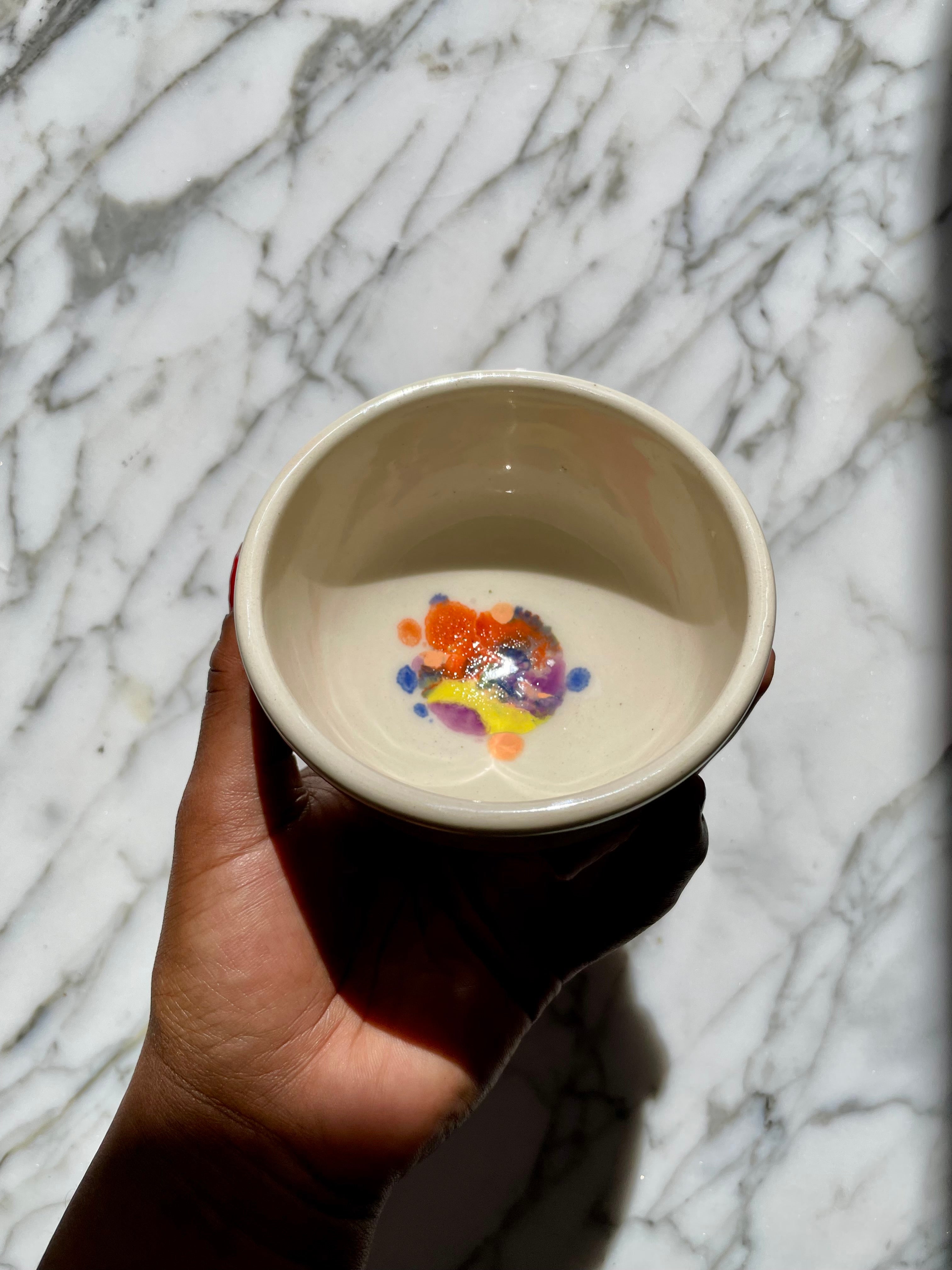 Honey Lain Crystal Chip Porcelain Bowl