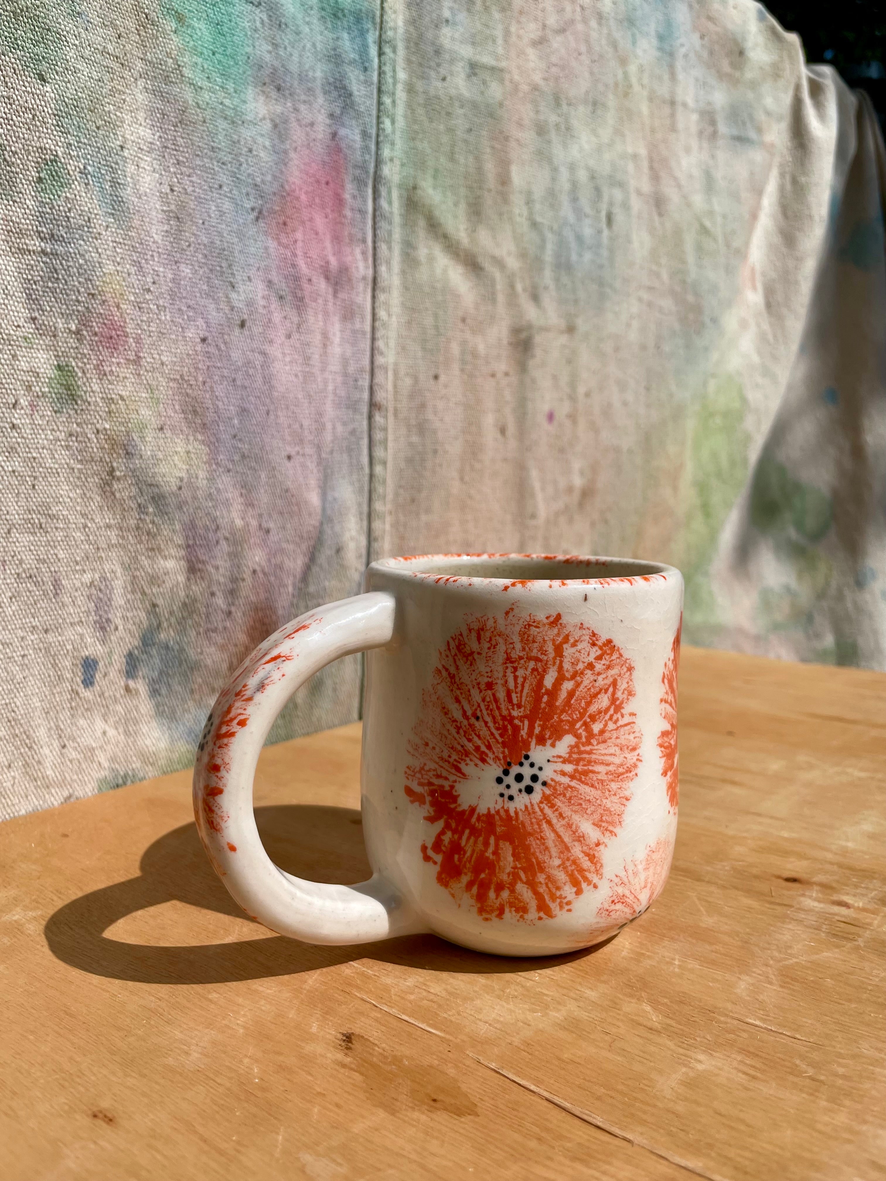 Made to Order:: Painted Poppy Mugs