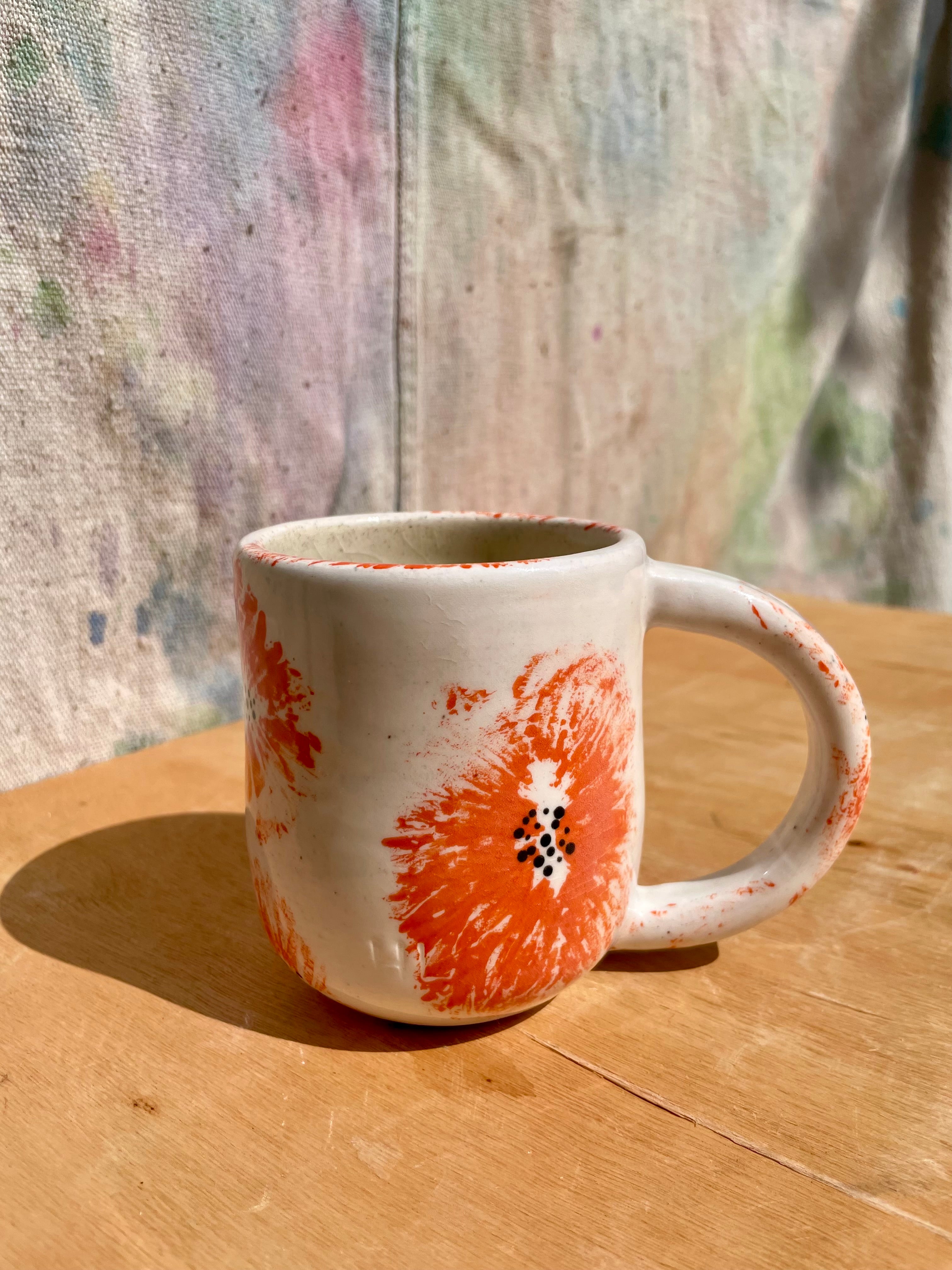 Made to Order:: Painted Poppy Mugs