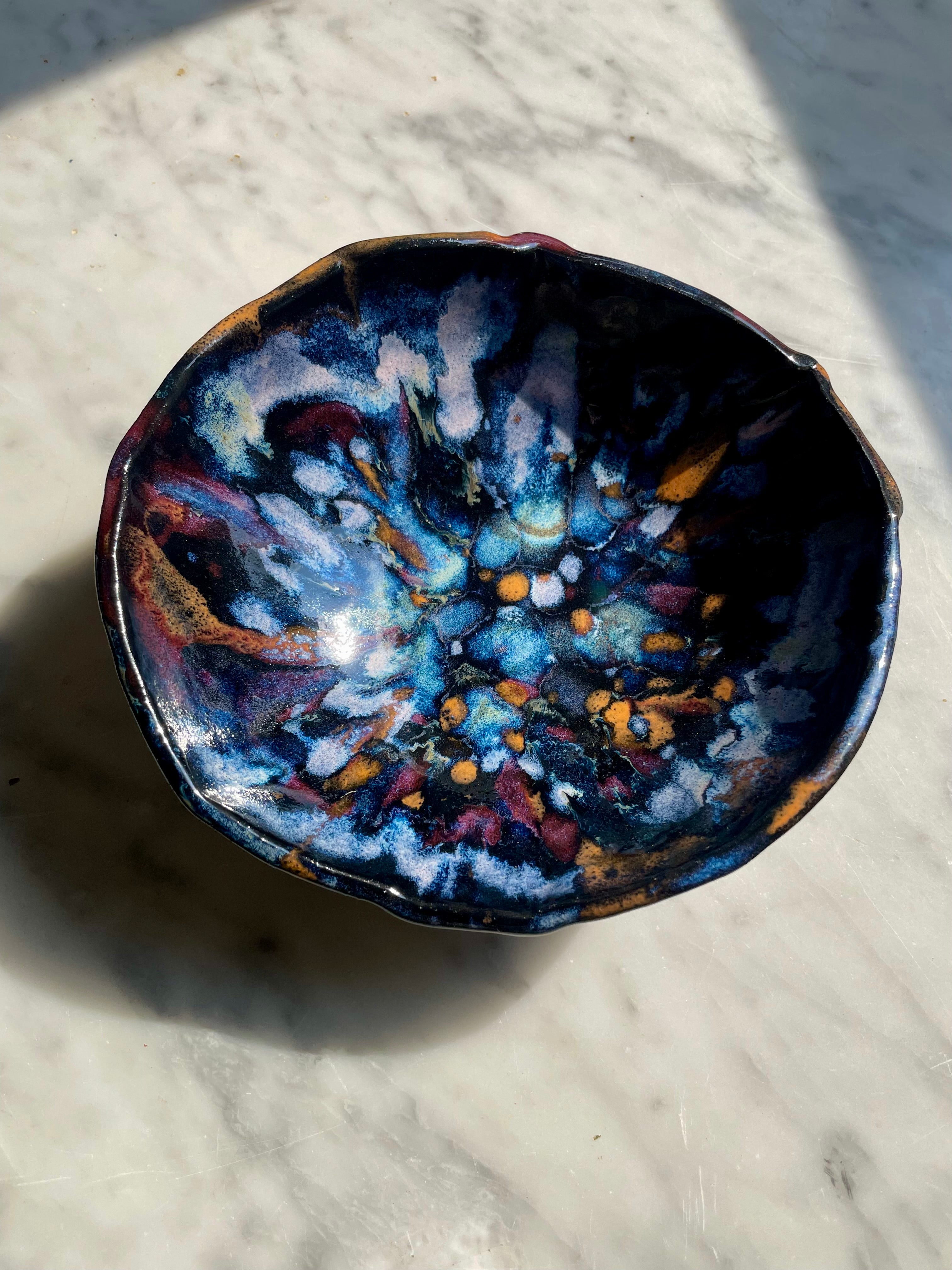 Made to Order:: Obsidian Drip Natural Edge Bowl