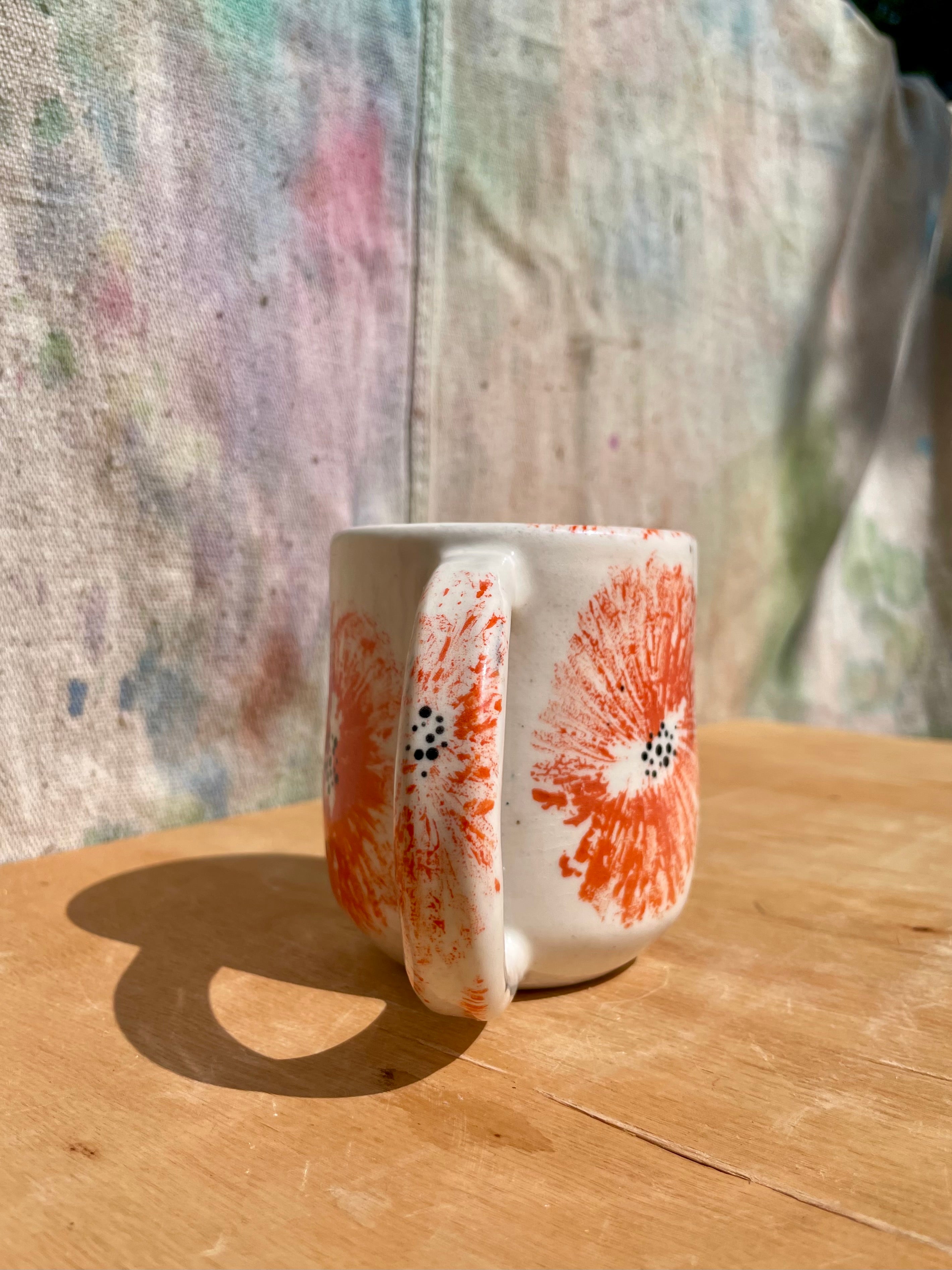 Made to Order:: Painted Poppy Mugs