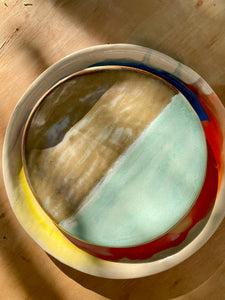 Textured Turquoise Plate