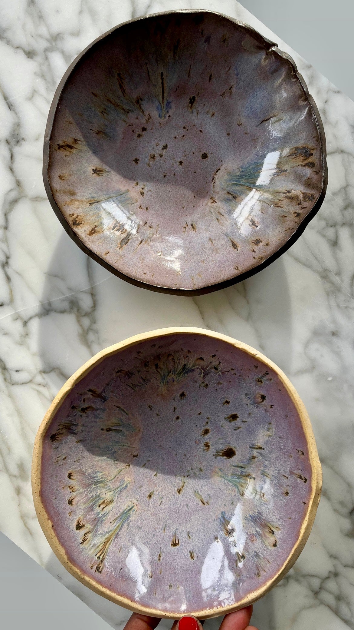 Small Lavender Sandstone White Clay Natural Edge Bowl