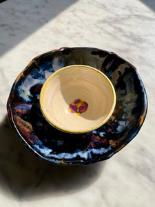 Made to Order:: Obsidian Drip Natural Edge Bowl
