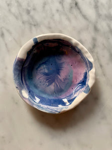 Marbled Sapphire Aura Small Bowl